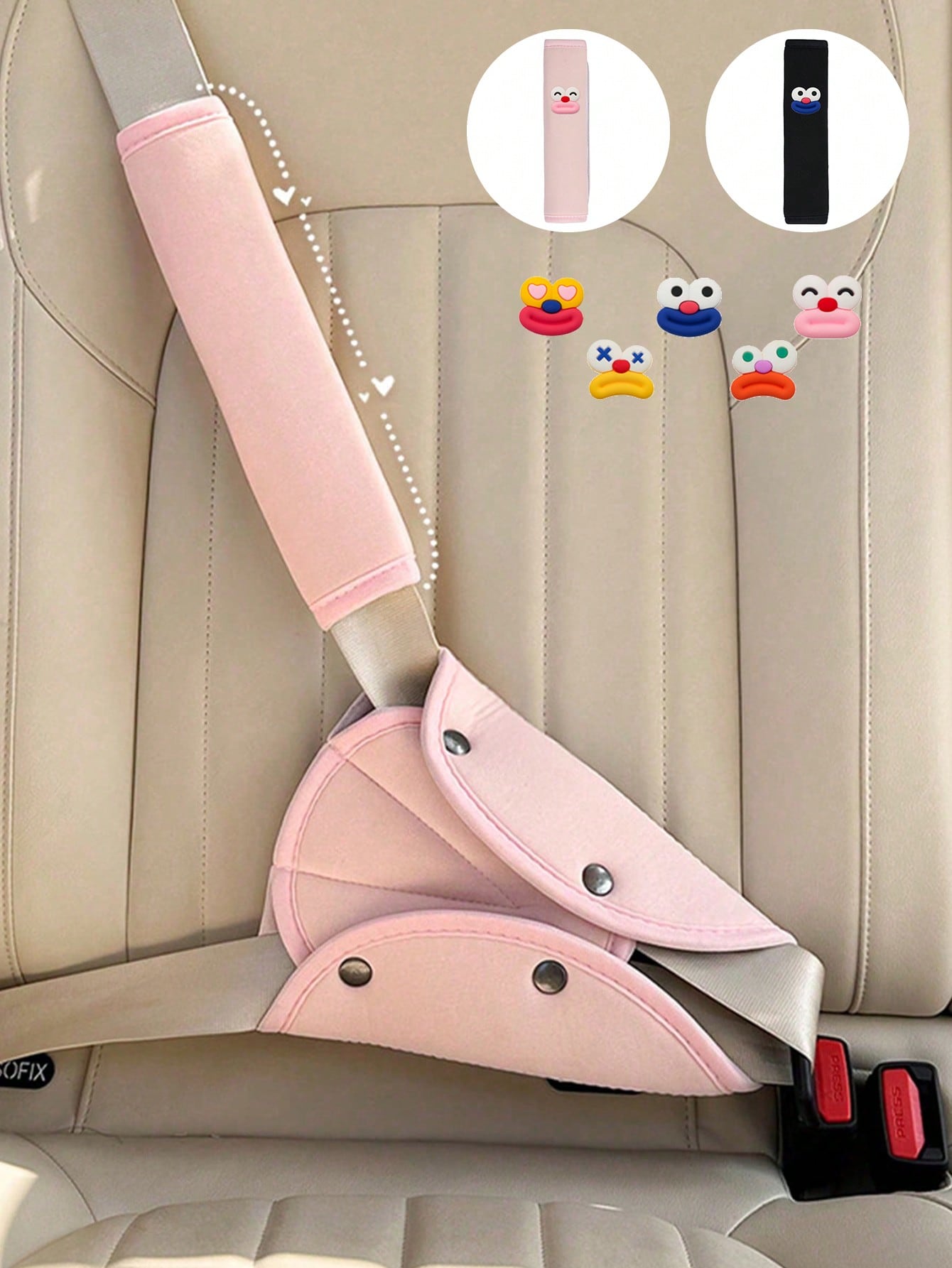 1 Set Car Seat Belt Shoulder Protector, Car Seat Belt Shoulder Guard Anti-Pinch Protective Cover, Seat Belt Shoulder Sleeve, All-Season Universal Car Interior Accessory