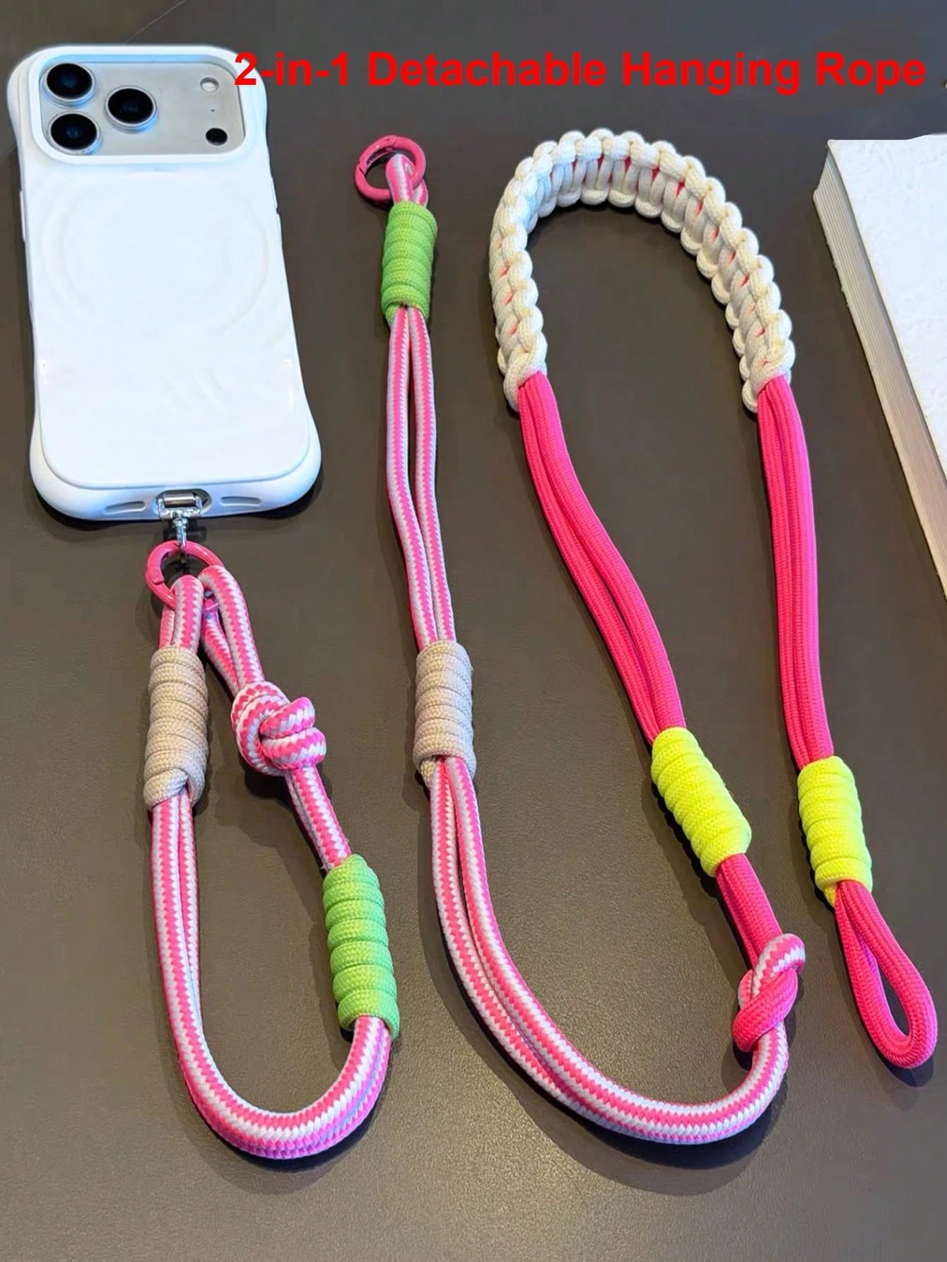 1 Set Contrast Color Braided Phone Lanyard With Coin Purse, Multi-Functional Detachable Crossbody Strap, Anti-Loss Phone Chain For Outdoor, Travel, Hiking, Unisex, Short Phone Holder, Smartphone Wrist