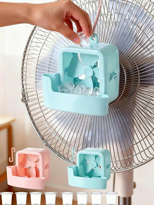 1 Set Portable Mist Cooling Fan, Lightweight Plastic Clip-On Hands-Free Cordless Fan, Dual-Chamber Cooling Technology No Electricity Required Rapid Cooler, Office Desk/Outdoor Camping/Travel Humidifyi