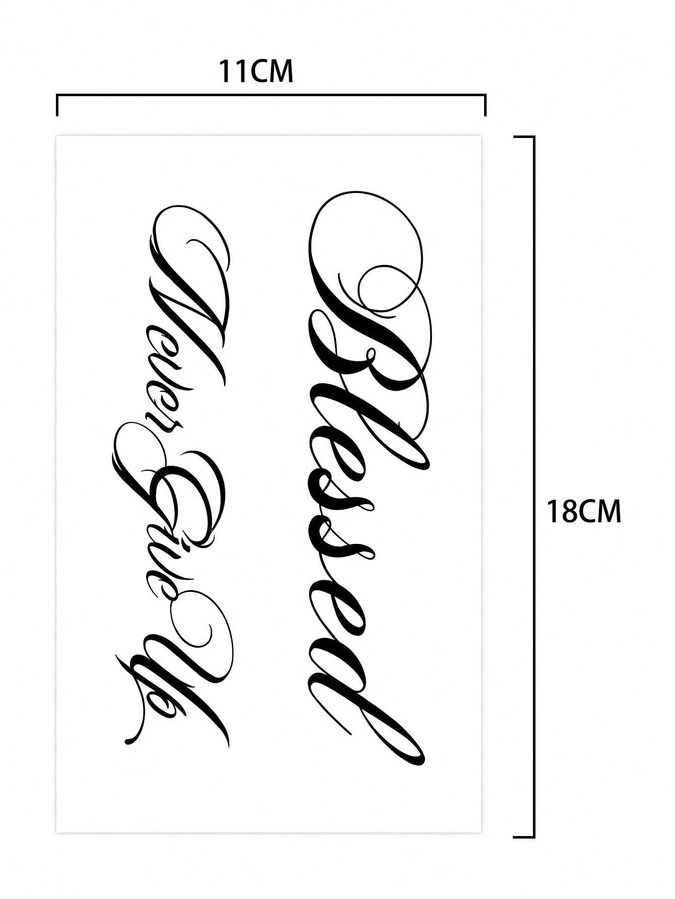 1 Sheet Creative English Short Phrase Tattoo Sticker, Waterproof, Lasts 1-2 Weeks Without Glare, Cool For Men & Women's Arms
