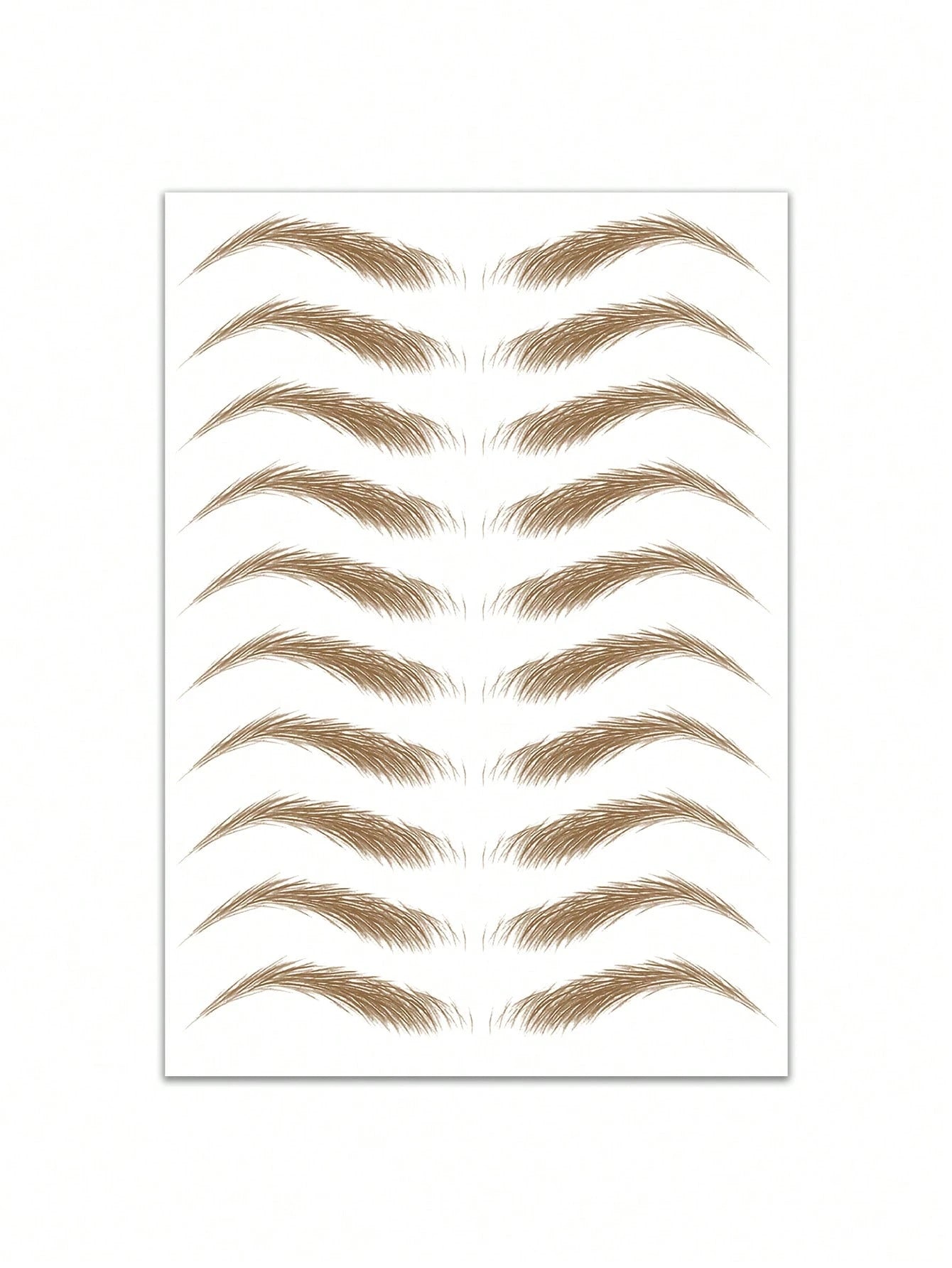 1 Sheet Long Lasting Light Brown Real Wild Eyebrow Tattoo Stickers, Waterproof Individual Hair Stroke Brow Stickers, Natural Imitation 4D Eyebrow Decals For Blonde Blonde Hair Women Daily Makeup