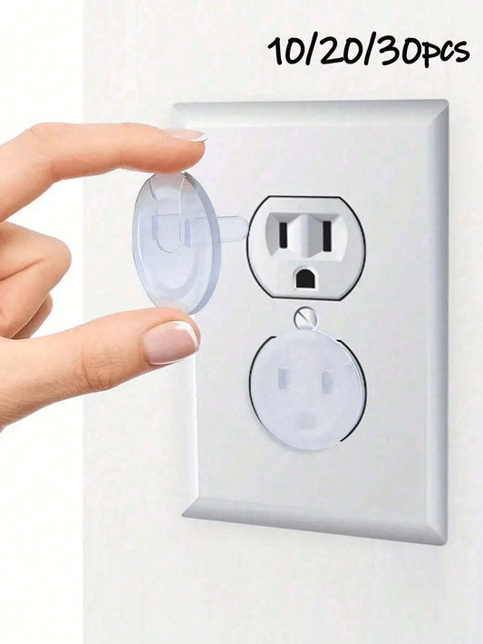 10/20/30pcs Baby Outlet Covers, Power Socket Covers Hidden Handle, Electrical Outlet Protection, Baby Proofing