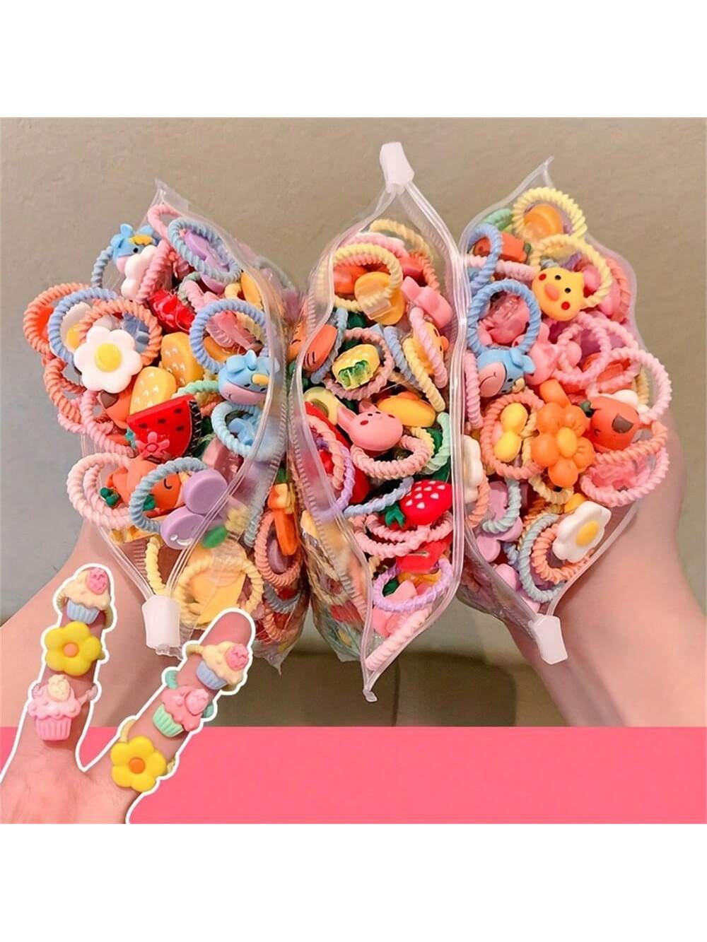 10/20/40/50/80/100pcs Mixed Cute Scrunchies Set- Women Colorful Elastic Hair Bands, Suitable For Ponytails And Braids Home Bathroom Decor Fall Decor Back To School Hair Accessories