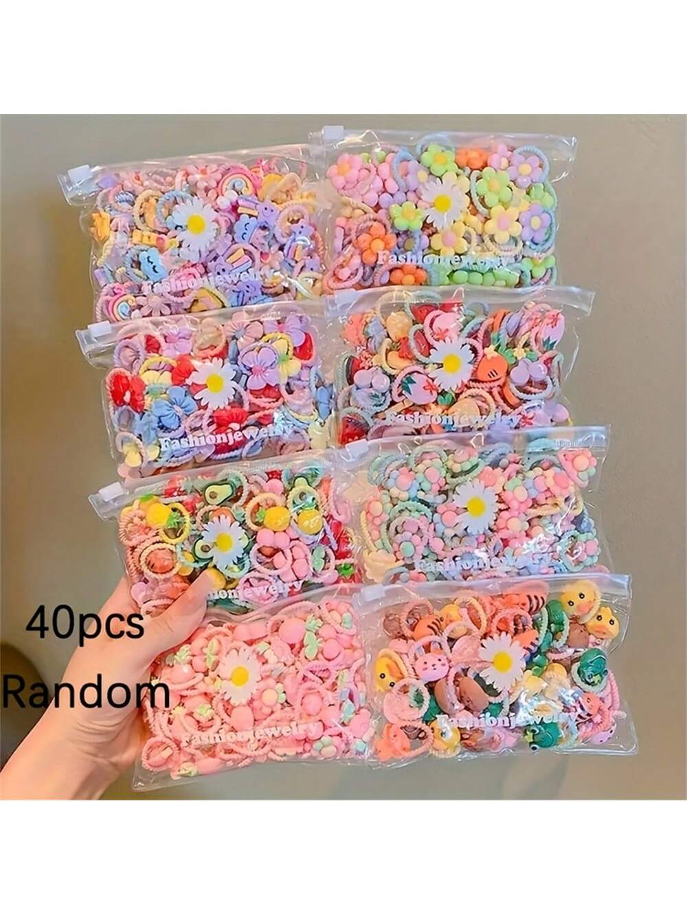 10/20/40/50/80/100pcs Mixed Cute Scrunchies Set- Women Colorful Elastic Hair Bands, Suitable For Ponytails And Braids Home Bathroom Decor Fall Decor Back To School Hair Accessories