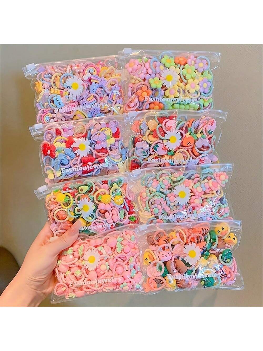 10/20/40/50/80/100pcs Mixed Cute Scrunchies Set- Women Colorful Elastic Hair Bands, Suitable For Ponytails And Braids Home Bathroom Decor Fall Decor Back To School Hair Accessories