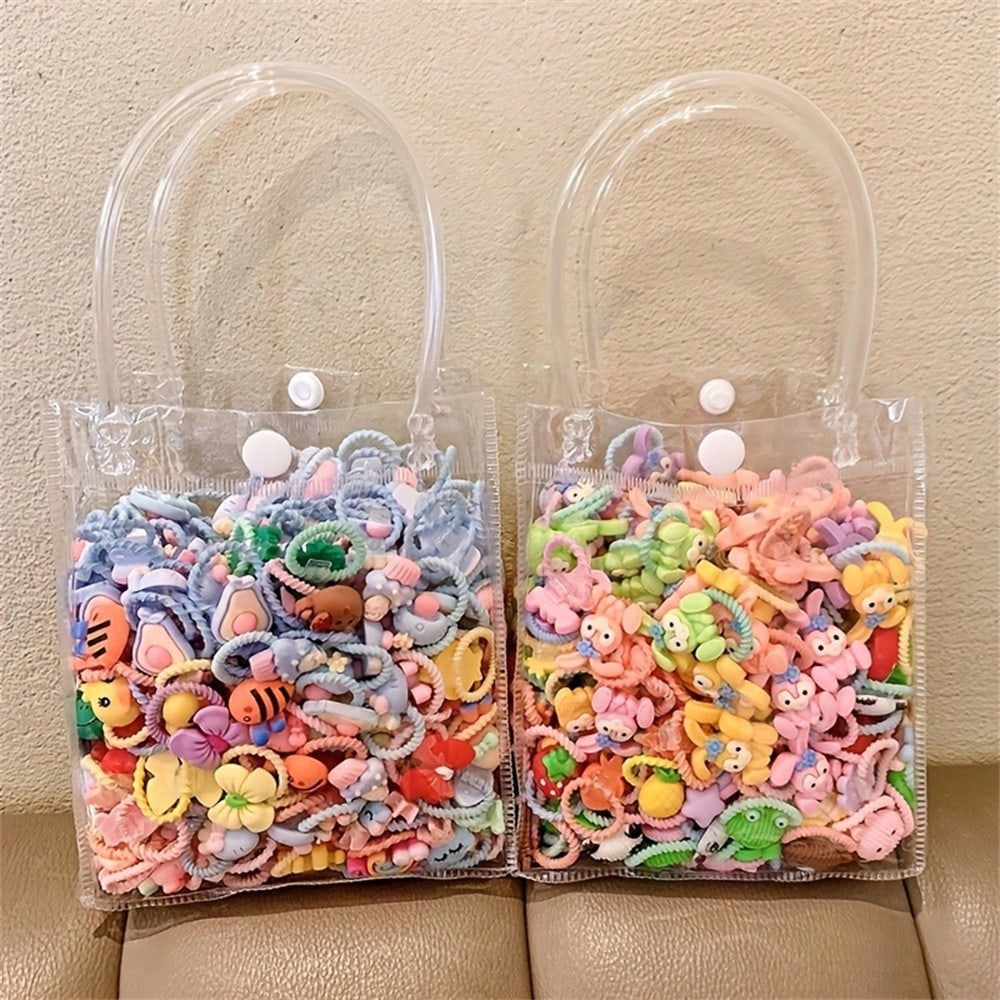10/20/40/50/80/100pcs Mixed Cute Scrunchies Set- Women Colorful Elastic Hair Bands, Suitable For Ponytails And Braids Home Bathroom Decor Fall Decor Back To School Hair Accessories