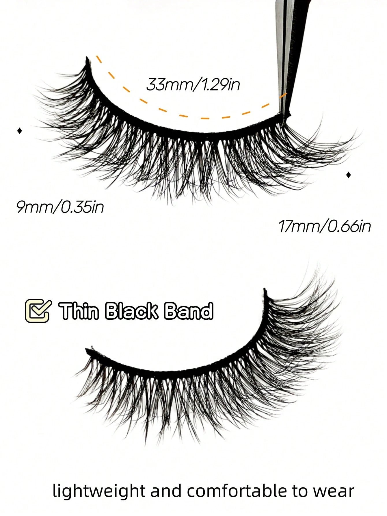 10 Pairs Fluffy Faux Mink Eyelashes, Natural Curly, Soft & Lightweight, Reusable, Black Thin Band False Eyelashes