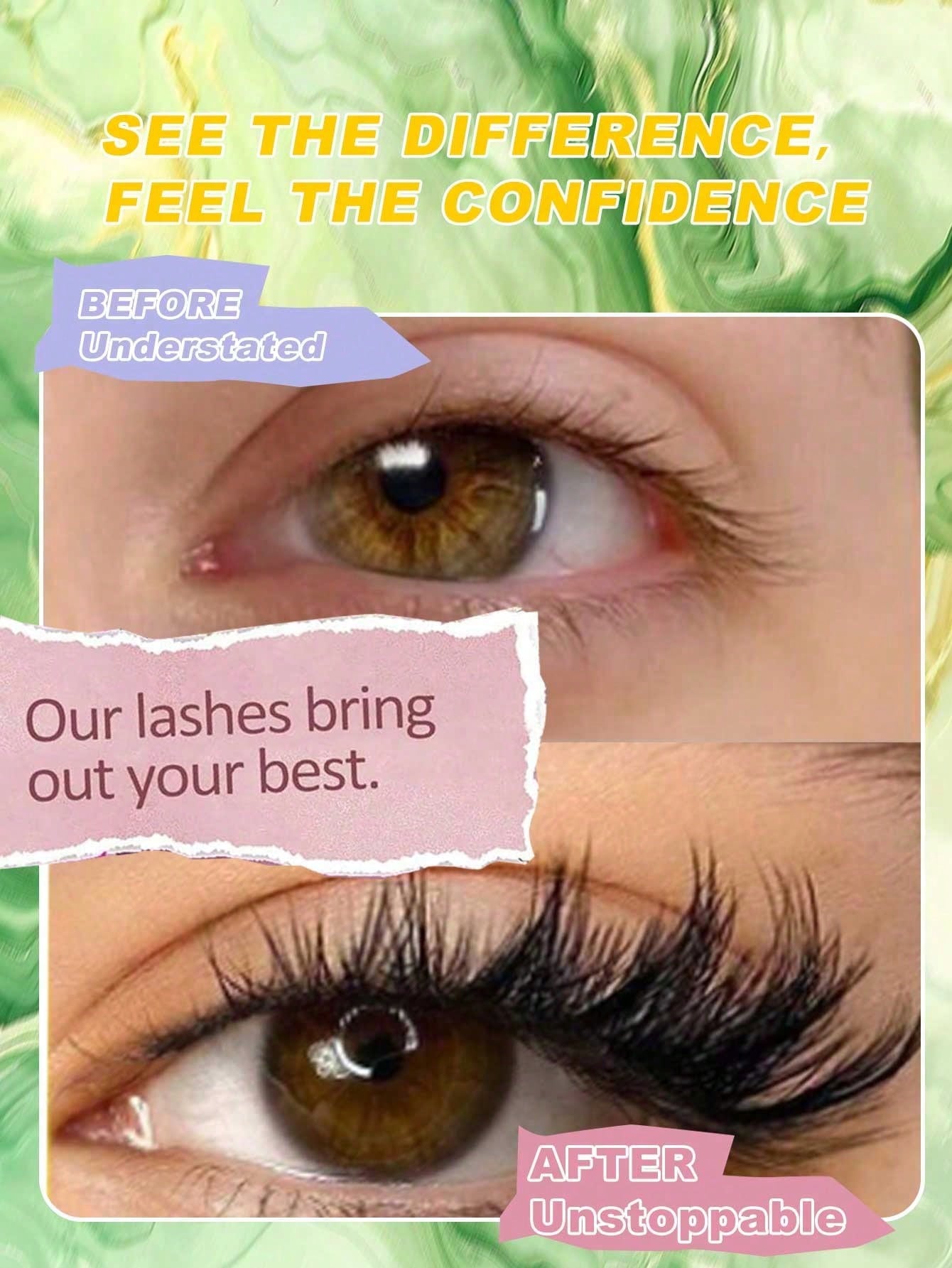 10 Pairs Natural Cat Eye Cartoon Style Short Soft 3D Faux Mink False Eyelashes, Extra Long Fluffy Eyelash Extension Tool, Suitable For Daily, Brunch, Video Call, Passport Photo, Wedding Guest, Travel