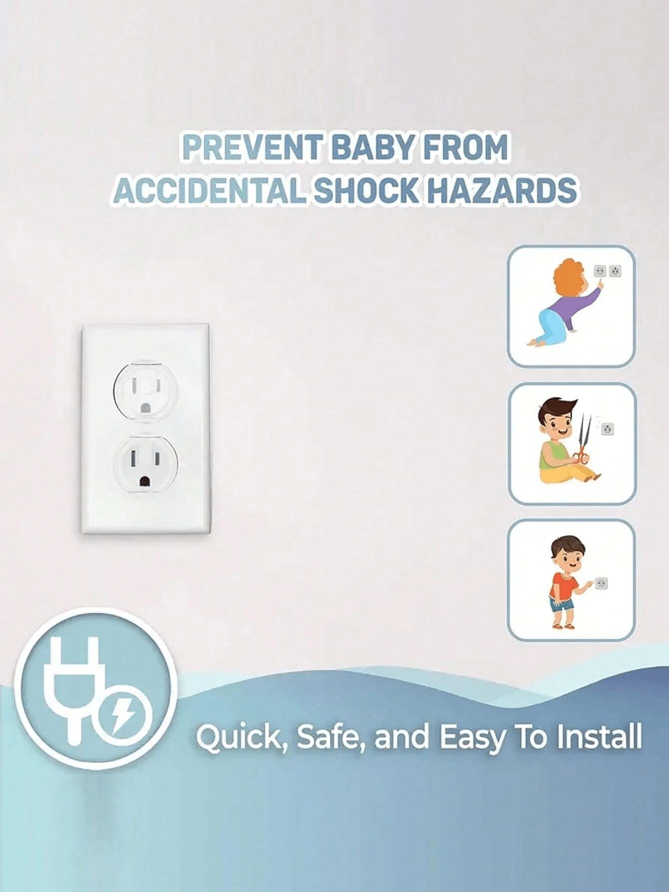 10 Pcs Baby Proofing Child Electrical Plug Protector With Hidden Handle Outlet Cover For Electrical Outlets For The Protection Of Children And Toddlers. Baby Shower Family Decorations Gifts
