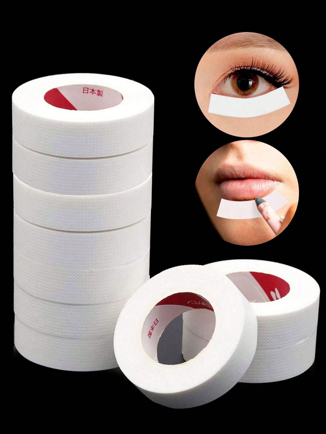 10 Rolls Eyelash Extension Tape, Micro-Porous Breathable Eyelash Extension Tape, Eyelash Pads, Under Eye Patches, Lint-Free, White Adhesive Cloth Tape, Suitable For Makeup/Personal/Professional Eyelas