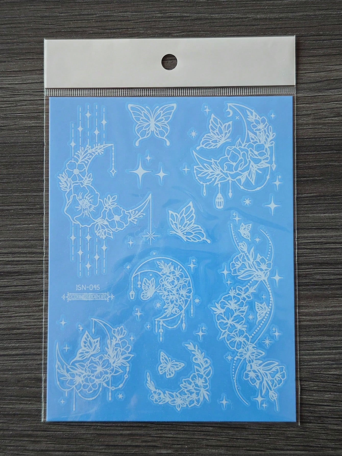 10 Sheets Blue Neon Glow Temporary Tattoo Stickers, Glow In The Dark Body Art Waterproof Long Lasting Skin, Luminous Butterfly Flower Arm Shoulder Hand Body Makeup For Women Girls Party Festival Nigh