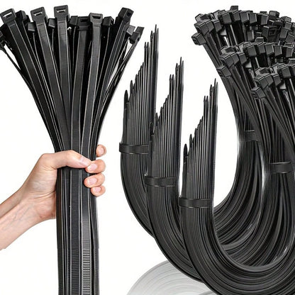 100pcs Heavy Duty Nylon Cable Ties, Waterproof, Non-Slip, Tear-Resistant, Suitable For Home, Office And Automotive Wire Management