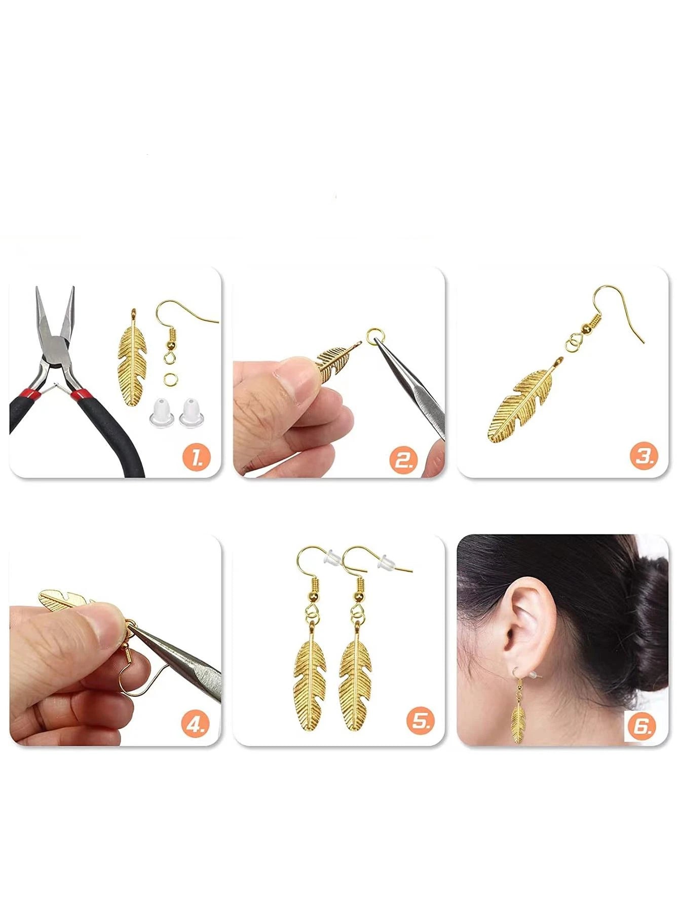 100pcs/set Casual Stainless Steel Ear Hook For Women For DIY Jewelry Making