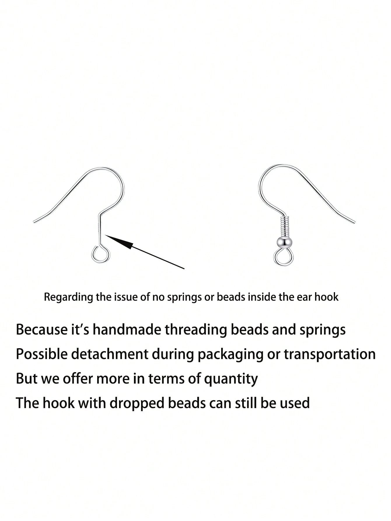 100pcs/set Casual Stainless Steel Ear Hook For Women For DIY Jewelry Making