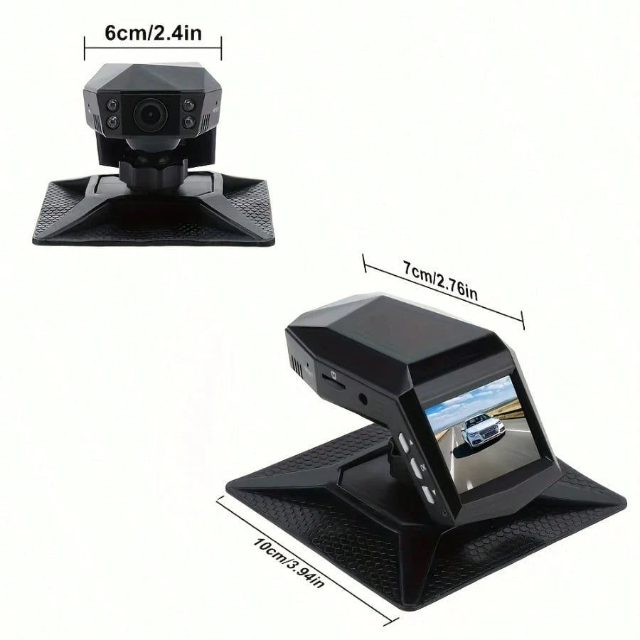 1080P Full HD Dash Camera With Center Console LCD Car DVR, WDR 170° Wide Angle, Night Vision, Parking Monitor, 30fps Frame Rate