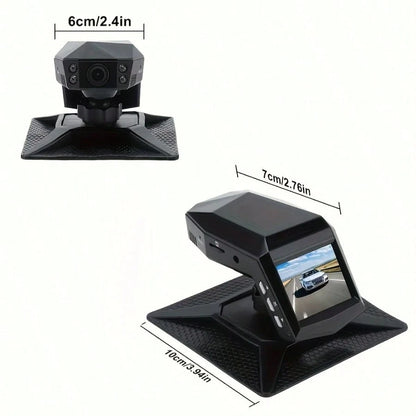 1080P Full HD Dash Camera With Center Console LCD Car DVR, WDR 170° Wide Angle, Night Vision, Parking Monitor, 30fps Frame Rate