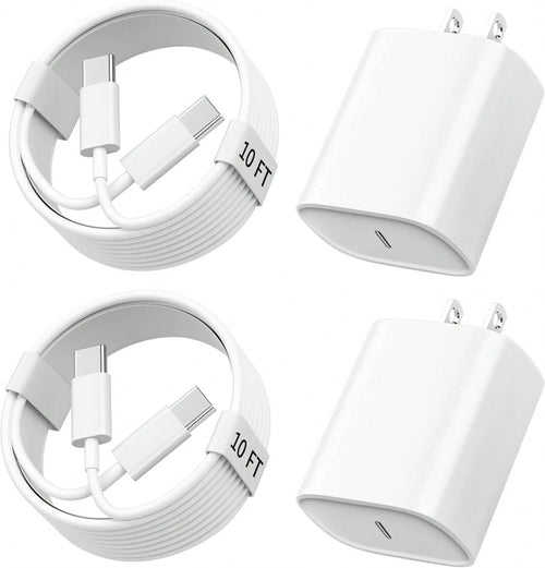 10FT/3M For IPhone 15 16 Charger Fast Charging, 10 FT Long USB C Charger Cord With 20W Type C Phone Fast Charging Block For IPhone 16/16 Pro/16 Pro Max/16 Plus, IPhone 15/15 Pro/15 Pro Max/15 Plus,IPa
