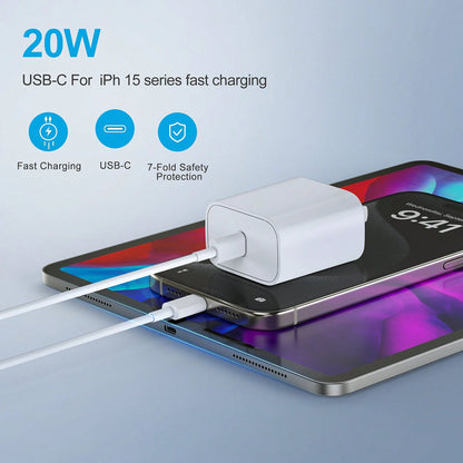 10FT/3M For IPhone 15 16 Charger Fast Charging, 10 FT Long USB C Charger Cord With 20W Type C Phone Fast Charging Block For IPhone 16/16 Pro/16 Pro Max/16 Plus, IPhone 15/15 Pro/15 Pro Max/15 Plus,IPa