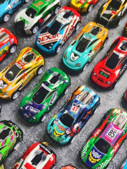 10pcs/20pcs/30pcs Metal Toy Car Series- Pull Back Friction Toy Cars- Metal Toy Cars- Metal Racing Cars- Ideal Gift For Kids- Birthday/Christmas Gift