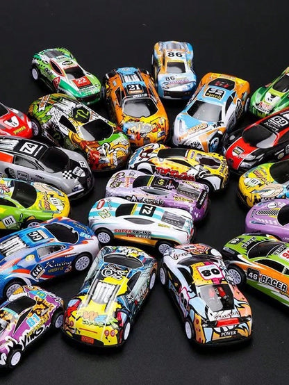 10pcs/20pcs/30pcs Metal Toy Car Series- Pull Back Friction Toy Cars- Metal Toy Cars- Metal Racing Cars- Ideal Gift For Kids- Birthday/Christmas Gift