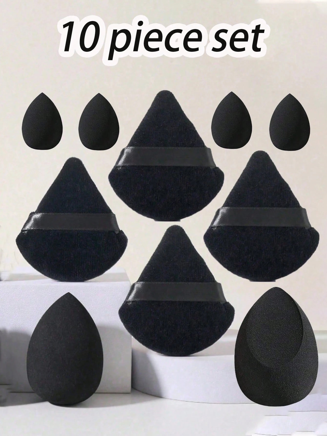 10pcs Multi-Function Makeup Sponge Set, Combination Makeup Tool Kit, Beauty Powder Puff, Wet & Dry Dual-Use Concealer Sponge, Reusable Makeup Tools, Summer Makeup Tools, Makeup Mixer, Hot Weather Make