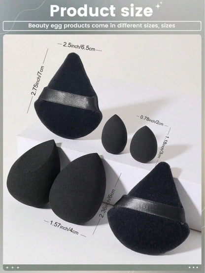 10pcs Multi-Function Makeup Sponge Set, Combination Makeup Tool Kit, Beauty Powder Puff, Wet & Dry Dual-Use Concealer Sponge, Reusable Makeup Tools, Summer Makeup Tools, Makeup Mixer, Hot Weather Make