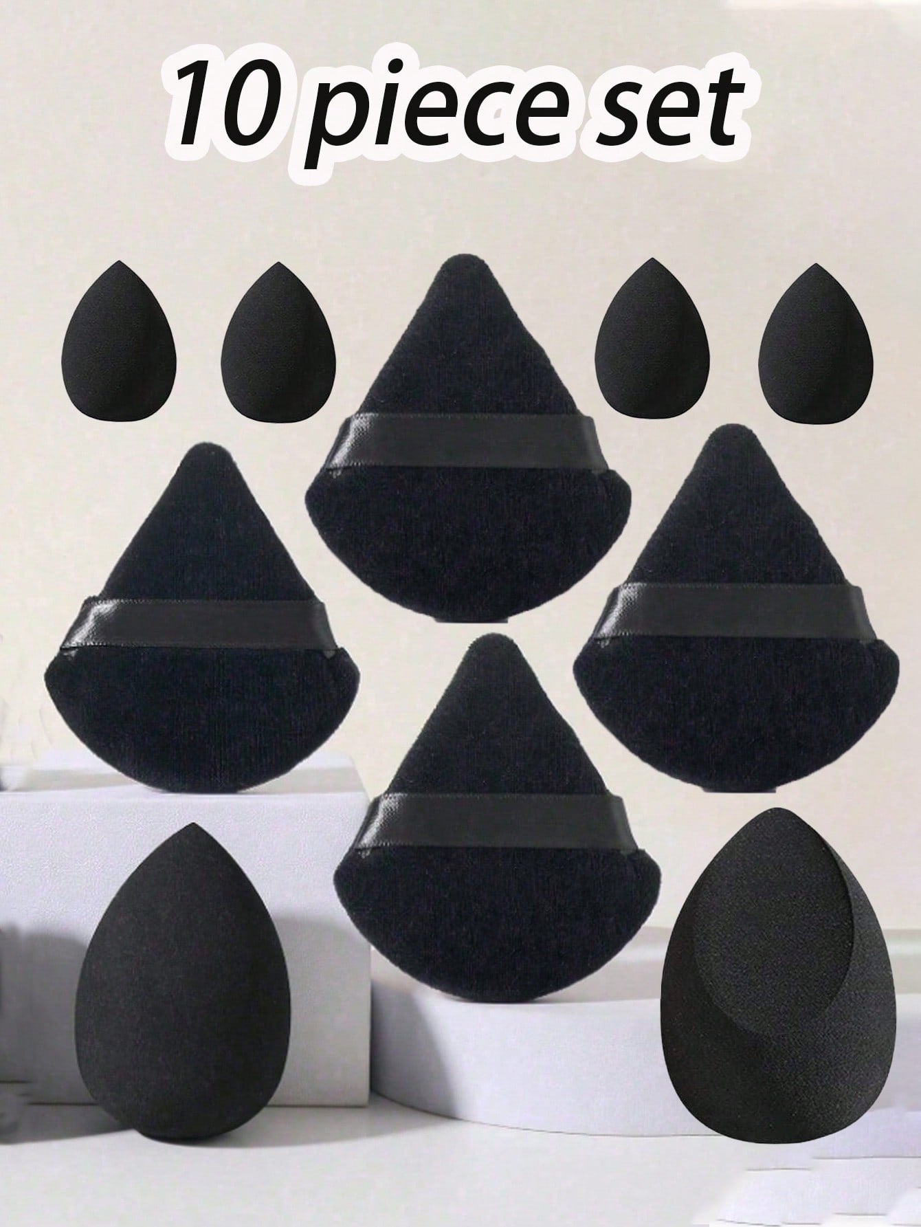 10pcs Multi-Function Makeup Sponge Set, Combination Makeup Tool Kit, Beauty Powder Puff, Wet & Dry Dual-Use Concealer Sponge, Reusable Makeup Tools, Summer Makeup Tools, Makeup Mixer, Hot Weather Make