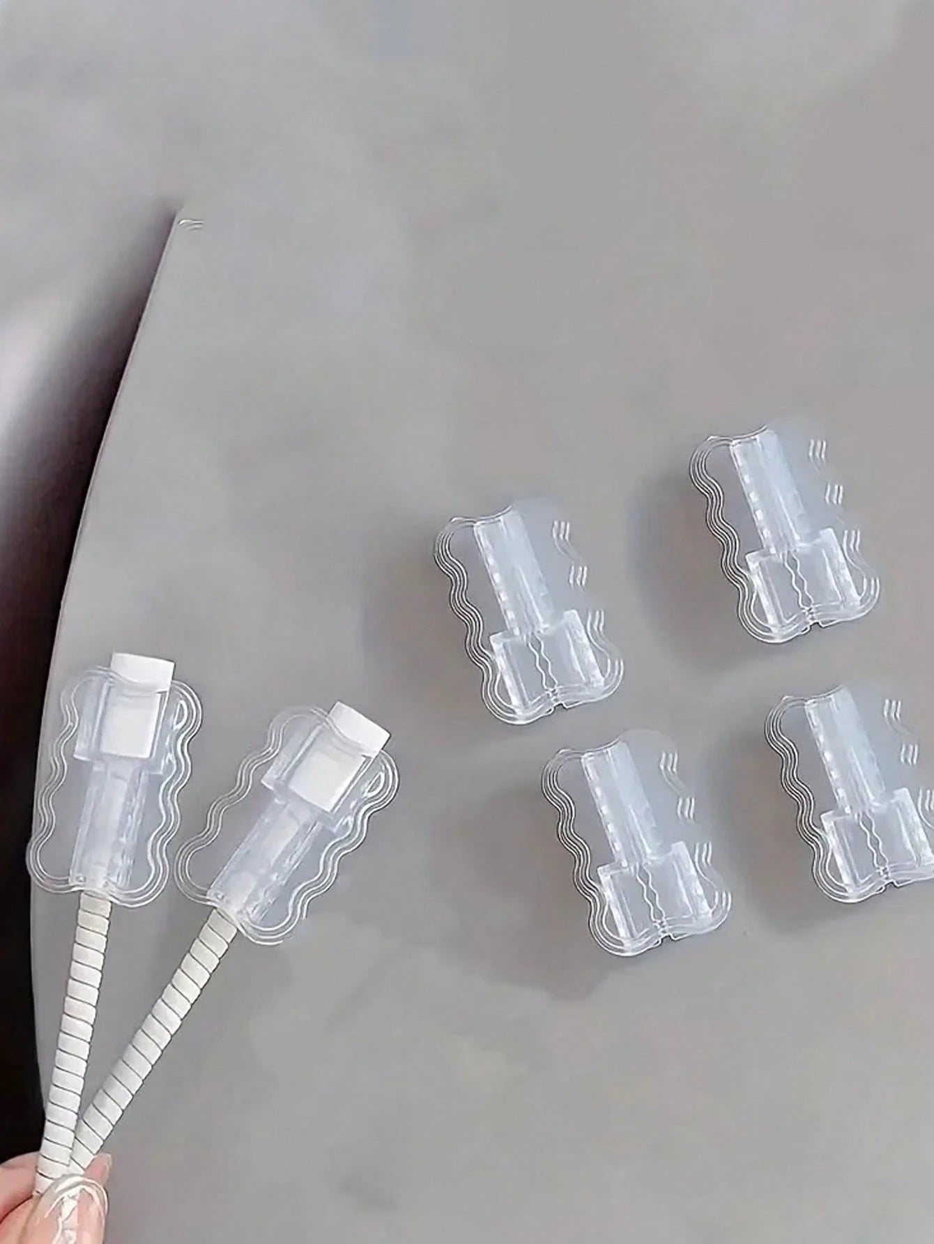 10pcs Transparent Wavy Phone Data Cable Protector, Suitable For IPhone, Smartphone And Tablet- Thickened Data Cable Protector, Phone Charging Cable Protector, TPU Material Soft Protection, Battery No