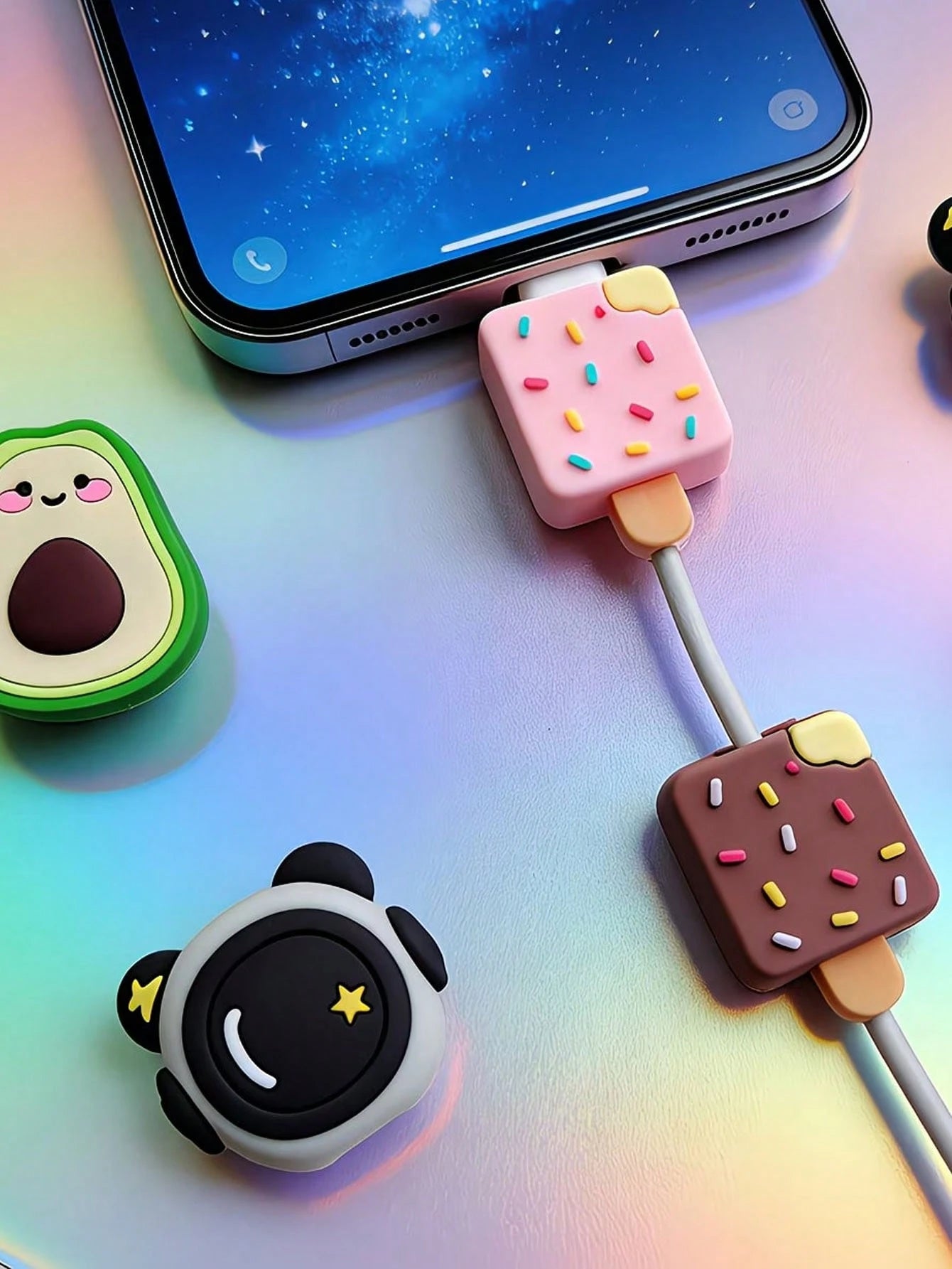 10pcs Transparent Wavy Phone Data Cable Protector, Suitable For IPhone, Smartphone And Tablet- Thickened Data Cable Protector, Phone Charging Cable Protector, TPU Material Soft Protection, Battery No