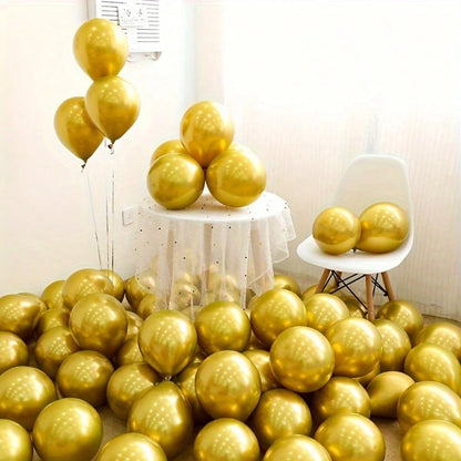111pcs Balloon Garland Kit- Pink, Blue And Gold Metallic Latex Balloons- Suitable For Boy/Girl Birthday, Wedding, Party Or Gender Reveal Decoration