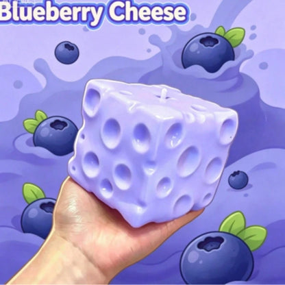 11CM Strawberry & Blueberry Plaid Square Slow Rebound Squeeze Toy, Soft Dumpling Texture Cheese Shape, Anxiety Relief Desktop Ornament, Stress Relief Fingertip Toy For Teens And Adults, Suitable For D