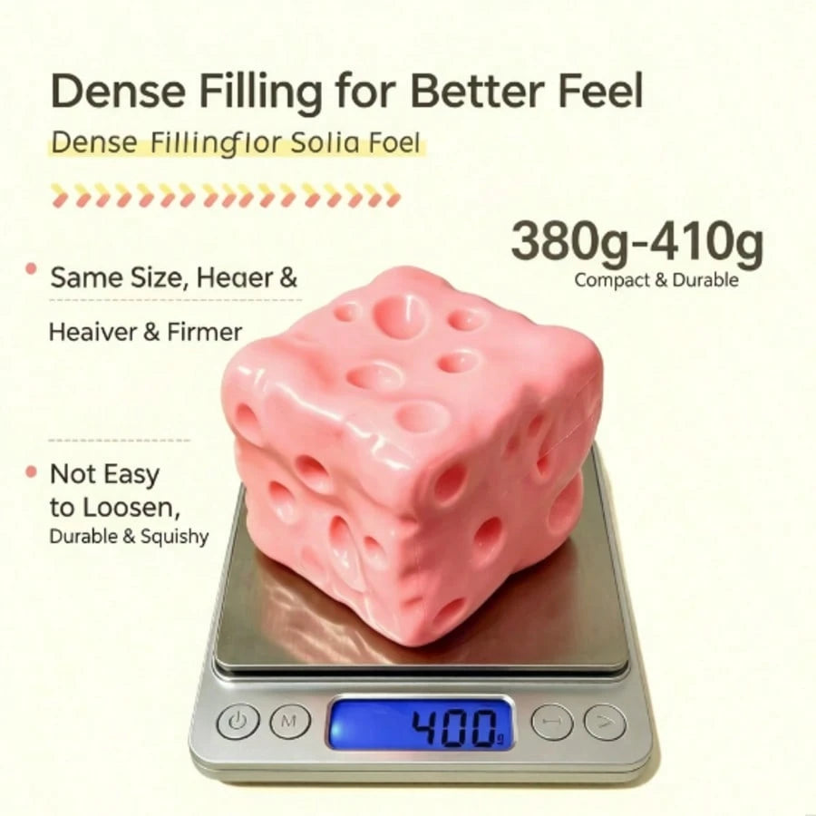 11CM Strawberry & Blueberry Plaid Square Slow Rebound Squeeze Toy, Soft Dumpling Texture Cheese Shape, Anxiety Relief Desktop Ornament, Stress Relief Fingertip Toy For Teens And Adults, Suitable For D