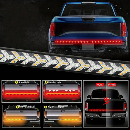 12-24V LED Tailgate Light Bar For Pickup Trucks, Dynamic Turn Signal Brake Reverse Tail Lights