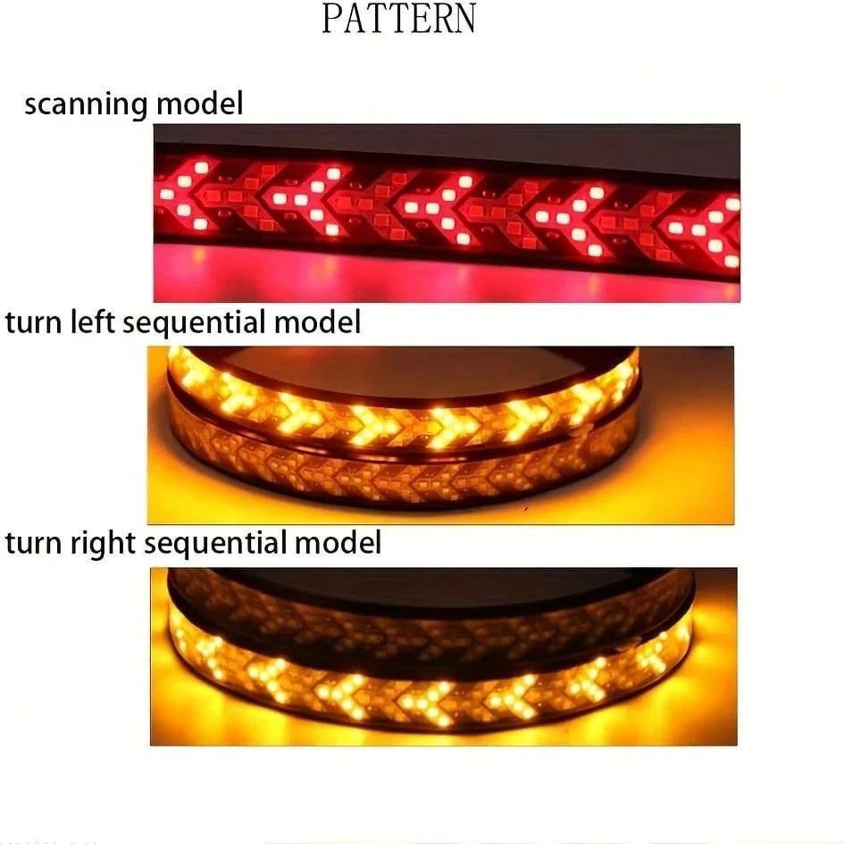 12-24V LED Tailgate Light Bar For Pickup Trucks, Dynamic Turn Signal Brake Reverse Tail Lights