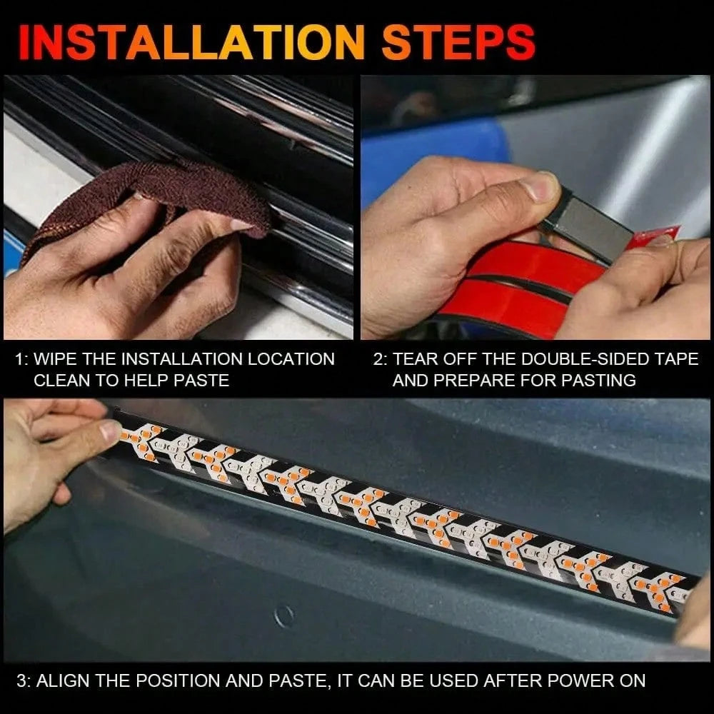 12-24V LED Tailgate Light Bar For Pickup Trucks, Dynamic Turn Signal Brake Reverse Tail Lights
