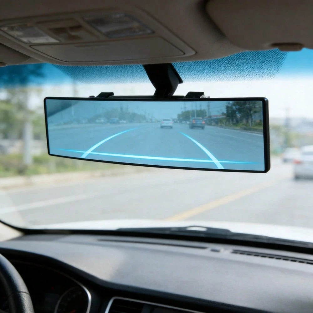 12" Clip-On Wide Angle Rearview Mirror- HD Anti-Glare Blind Spot Eliminator, Universal Fit For Car, Truck, SUV
