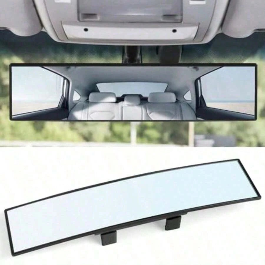 12-Inch Universal Wide Angle Rear View Mirror Accessories, Convex Panoramic Clip-On Rearview Mirror Suitable, SUVs, Trucks And Other Vehicles