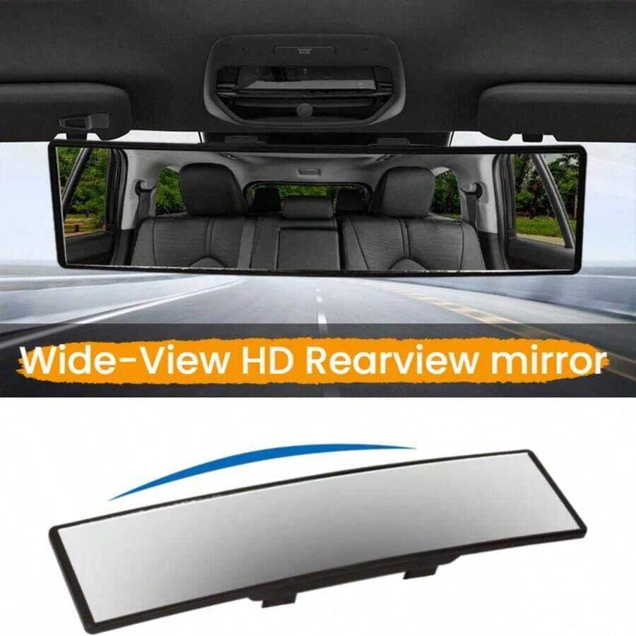 12-Inch Universal Wide Angle Rear View Mirror Accessories, Convex Panoramic Clip-On Rearview Mirror Suitable, SUVs, Trucks And Other Vehicles