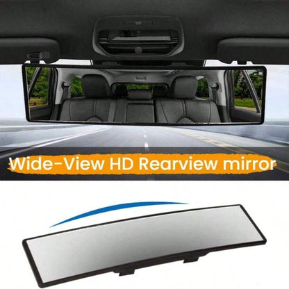 12-Inch Universal Wide Angle Rear View Mirror Accessories, Convex Panoramic Clip-On Rearview Mirror Suitable, SUVs, Trucks And Other Vehicles