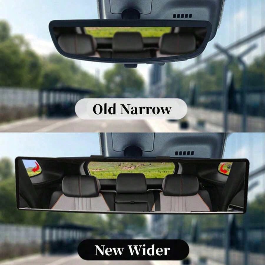 12-Inch Universal Wide Angle Rear View Mirror Accessories, Convex Panoramic Clip-On Rearview Mirror Suitable, SUVs, Trucks And Other Vehicles