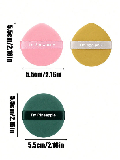 12pcs/7pcs/3pcs Multi-Functional Facial Makeup Cushion Powder Puff, Makeup Sponge, Dry And Wet Dual-Sided Use, Powder Puff, Fine Edging Resistant To Fraying, Makeup Sponge Quick And Even Application