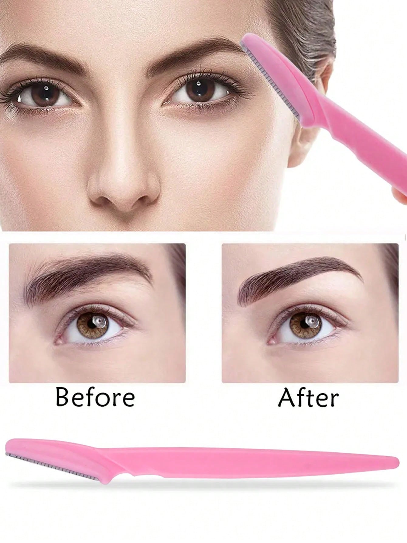 12pcs Women Eyebrow Razor, Face & Body Hair Trimmer, Shaver, Eyebrow Remover With Cover, Small Grooming Tool Set