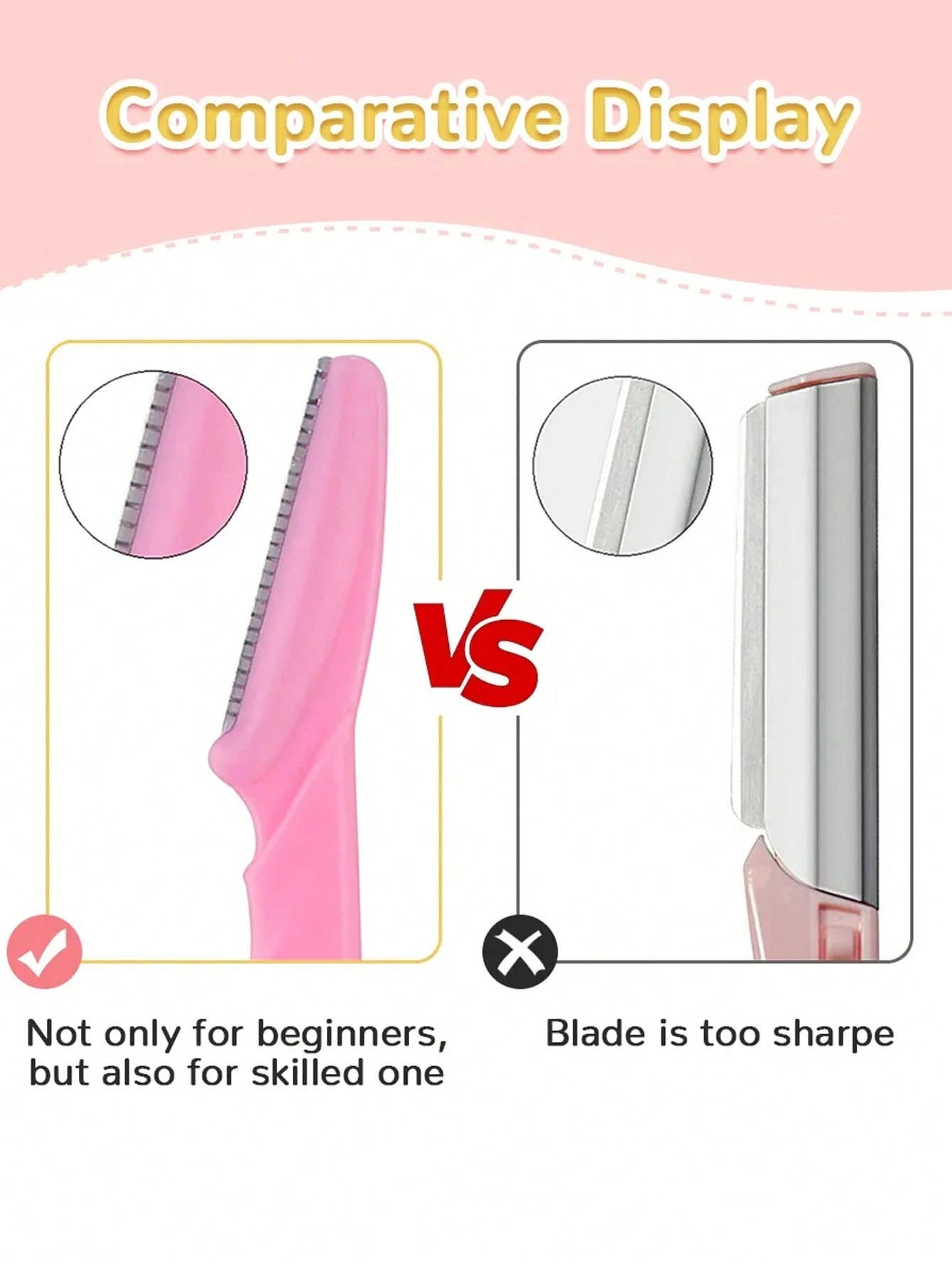 12pcs Women Eyebrow Razor, Face & Body Hair Trimmer, Shaver, Eyebrow Remover With Cover, Small Grooming Tool Set