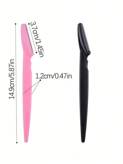 12pcs Women Eyebrow Razor, Face & Body Hair Trimmer, Shaver, Eyebrow Remover With Cover, Small Grooming Tool Set