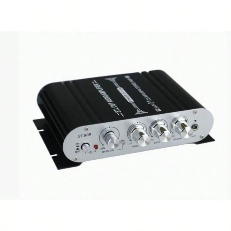 12V 400W 2.1-Channel Car Stereo Amplifier-High-Power Speaker Power Amplifier With Subwoofer Output, Can Adjust Bass Control Through RCA/AUX Input To Improve Sound Quality, Suitable For Car Stereo Upgr