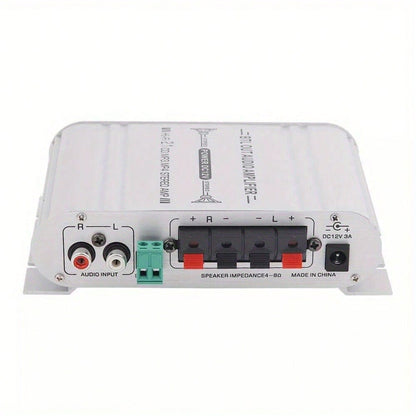 12V 400W 2.1-Channel Car Stereo Amplifier-High-Power Speaker Power Amplifier With Subwoofer Output, Can Adjust Bass Control Through RCA/AUX Input To Improve Sound Quality, Suitable For Car Stereo Upgr