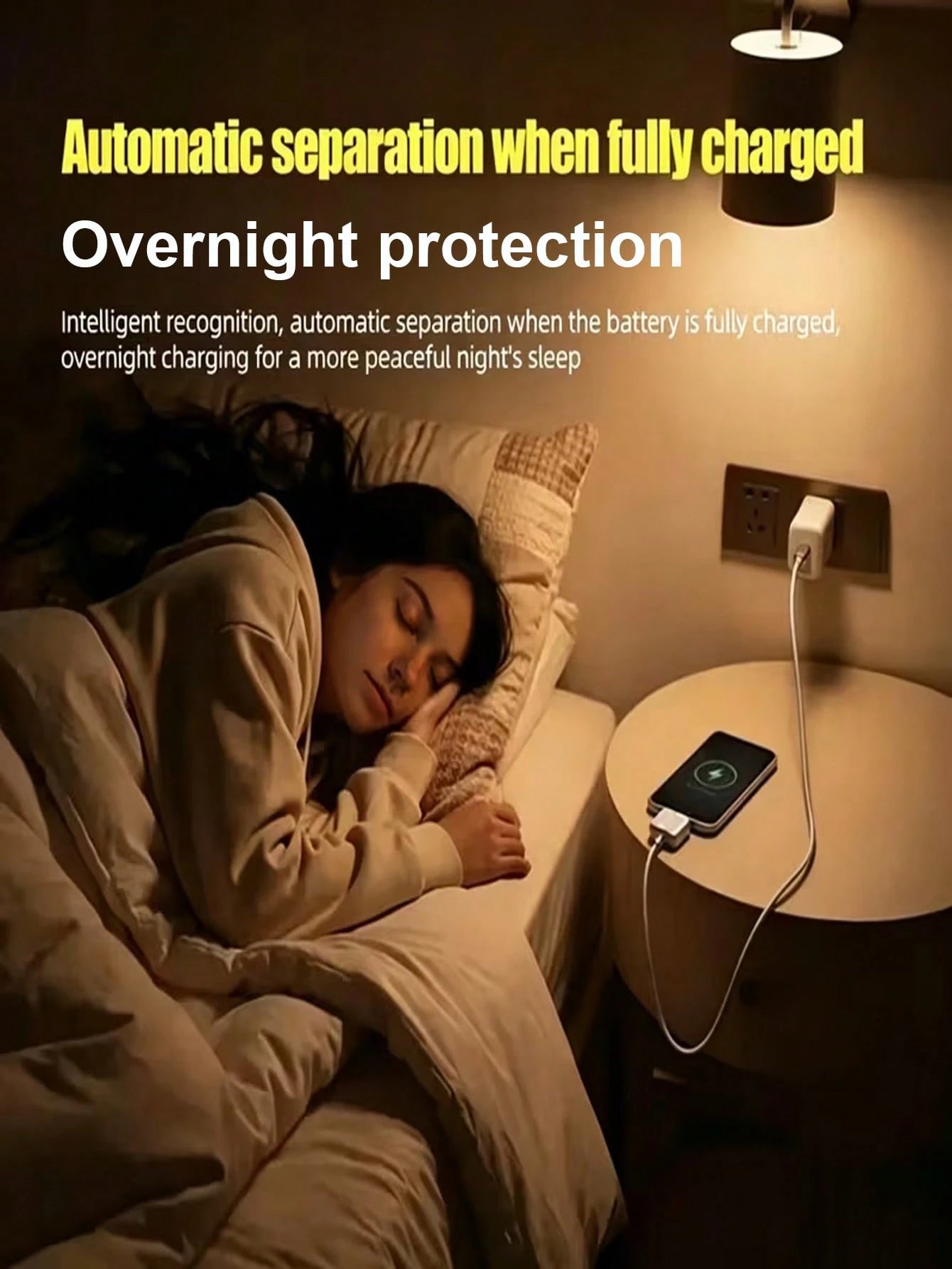 140W Type-C Fast Charging Adapter With Auto-Off Function, Magnetic Pop-Up Charging Port, 100% Fully Charged Auto-Cutoff, Suitable For Overnight Charging