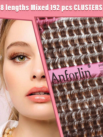 144 Clusters Eyelashes, Cross-Shaped Segmented And Dense DIY False Eyelashes, Eyelash Clusters, Single Eyelashes, Eyelashes, False Eyelashes