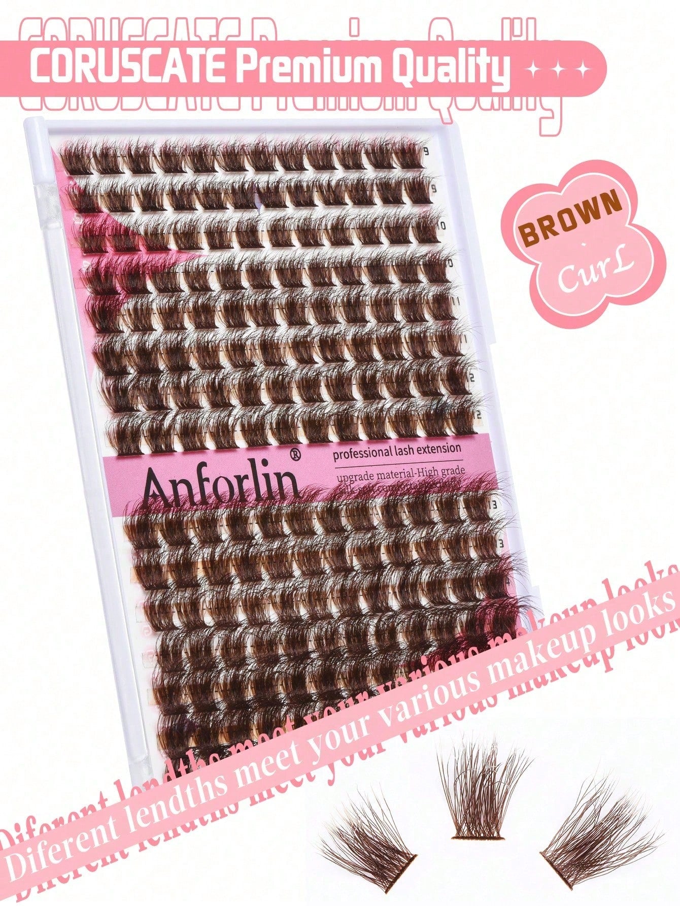 144 Clusters Eyelashes, Cross-Shaped Segmented And Dense DIY False Eyelashes, Eyelash Clusters, Single Eyelashes, Eyelashes, False Eyelashes