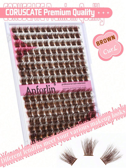 144 Clusters Eyelashes, Cross-Shaped Segmented And Dense DIY False Eyelashes, Eyelash Clusters, Single Eyelashes, Eyelashes, False Eyelashes
